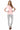 Solid V-Neck T-Shirt For Women - Pink 