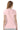 Solid V-Neck T-Shirt For Women - Pink 