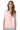 Solid V-Neck T-Shirt For Women - Pink 