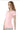 Solid V-Neck T-Shirt For Women - Pink 