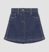 Dark Wash Denim Mini Skirt 