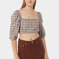 Classical Gingham Checkered Crop Top 