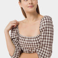 Classical Gingham Checkered Crop Top 