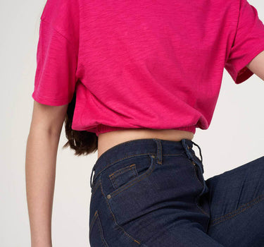 Drop Shoulder Crop Top 