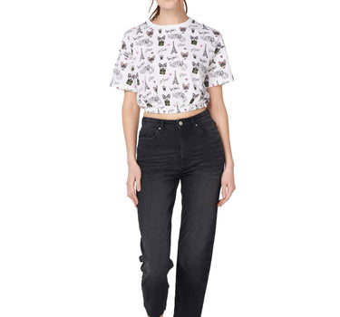 Paris Illustrated Crop Top 