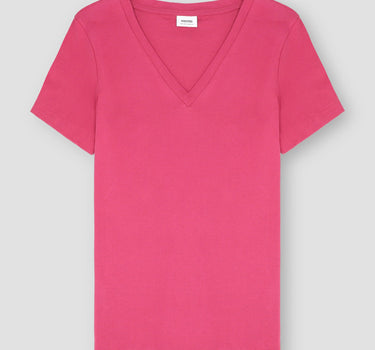 Solid V-Neck T-Shirt 