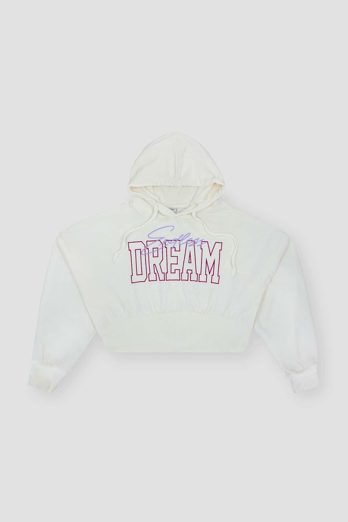 Cropped Typography Hoodie 