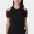 Rib Cut Short Sleeve T-Shirt 