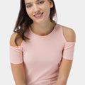 Cold Shoulder Ribbed Top 