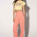 Solid Wide Leg Pants 