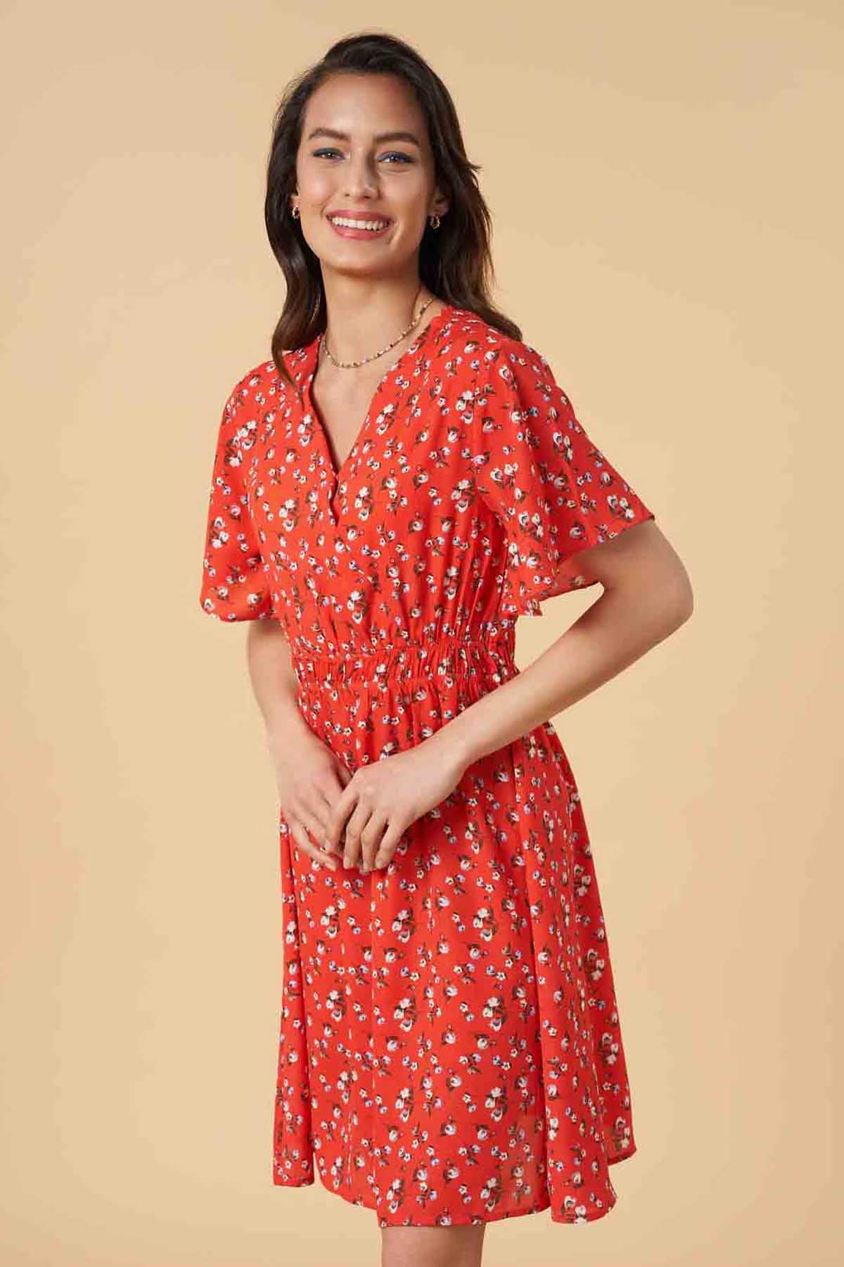 Floral Knee Lenghth Dress