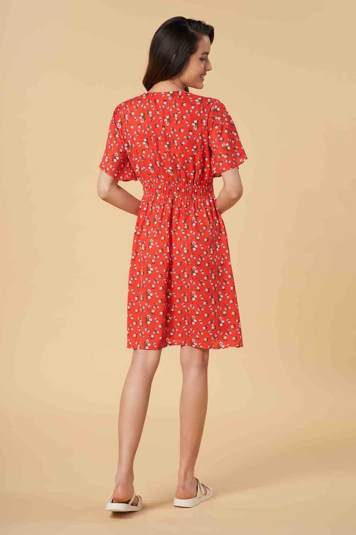 Floral Knee Lenghth Dress