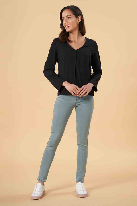 Solid Long Sleeve Top