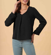 Solid Long Sleeve Top 