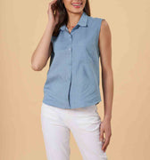 Sleeveless Self Knot Top 