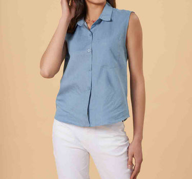 Sleeveless Self Knot Top 