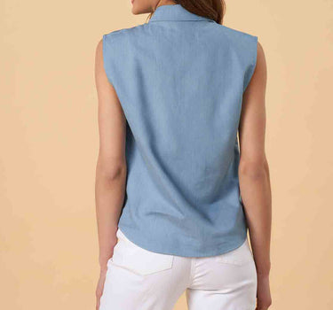 Sleeveless Self Knot Top 