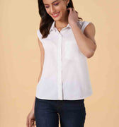 Sleeveless Button Down Shirt 