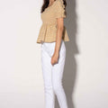 Checkered Peplum Top 