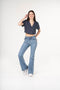Lapel Collar Crop Top
