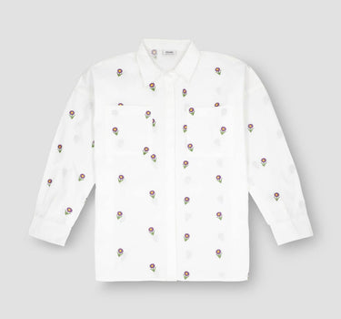 Embroidered Button Down Top 