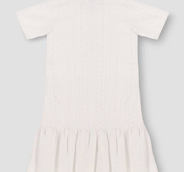 Solid Schiffli Embroidered Dress 