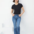 Fringe Flare Denim Bottom 