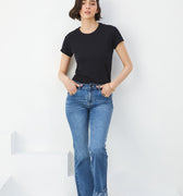 Fringe Flare Denim Bottom 