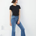 Fringe Flare Denim Bottom 