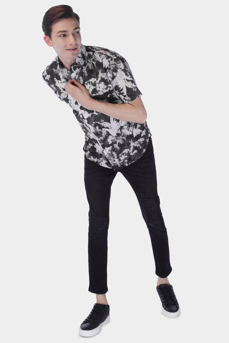 Abstract Floral Casual Shirt 