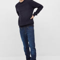 Solid Classical Textured Sweater 