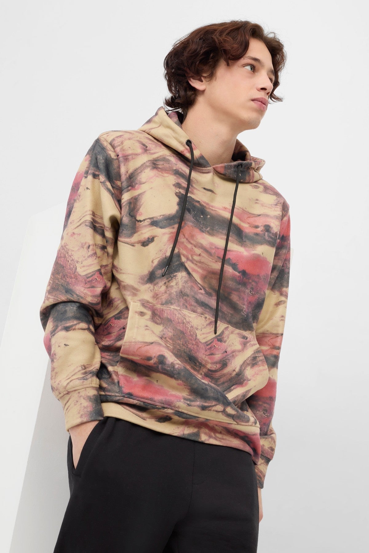 Front Close Marbling Hoodie