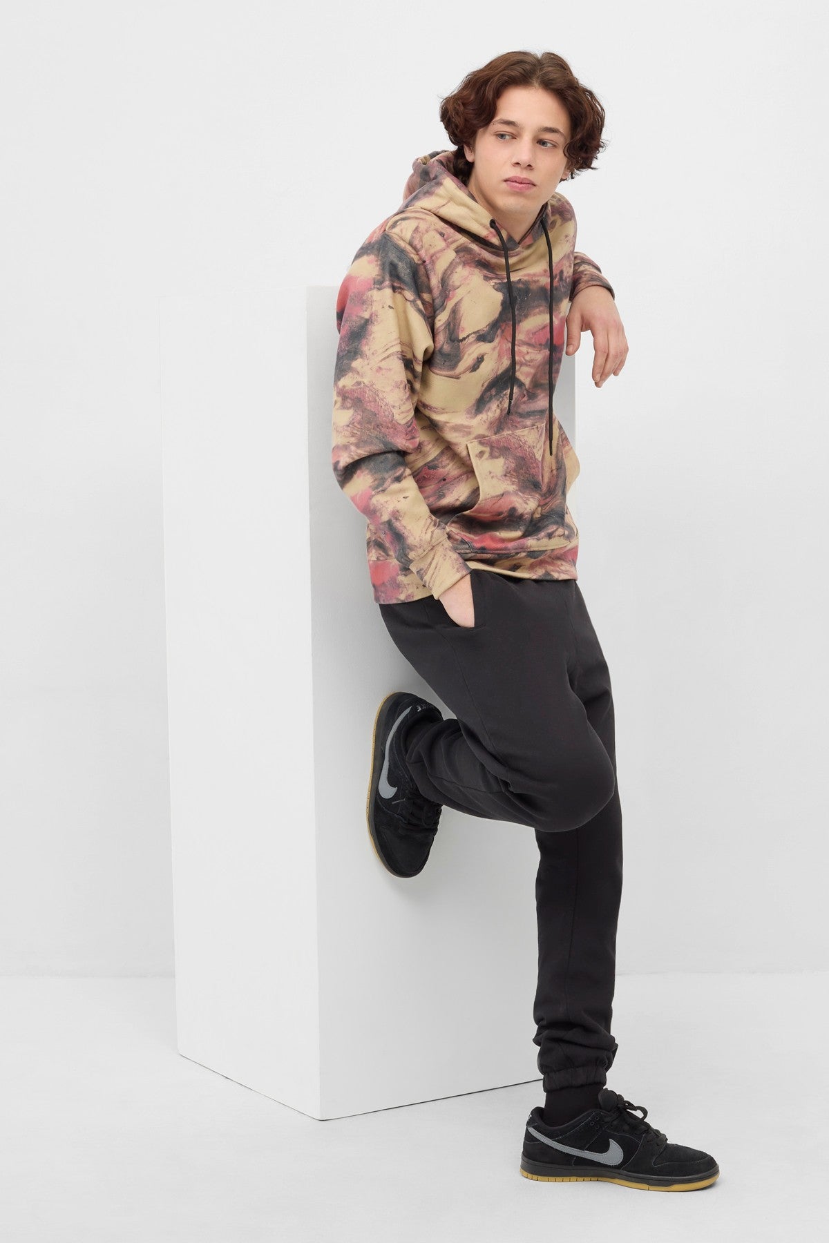 Front Close Marbling Hoodie