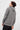 Solid Hoodie For Men - Heather Grey back side