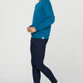 Crew Neck Solid Sweatshirt For Men - Teal Blue 