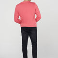 Crew Neck Solid Sweatshirt For Men - Pink 