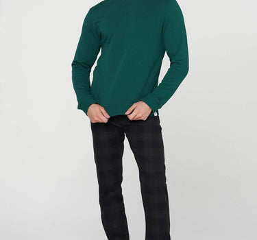 Crew Neck Solid Sweatshirt For Men - Green 