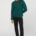 Crew Neck Solid Sweatshirt For Men - Green 