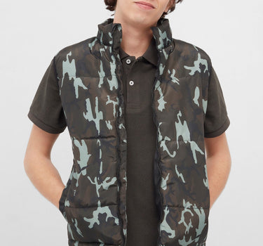 High Neck Camo Gilet 