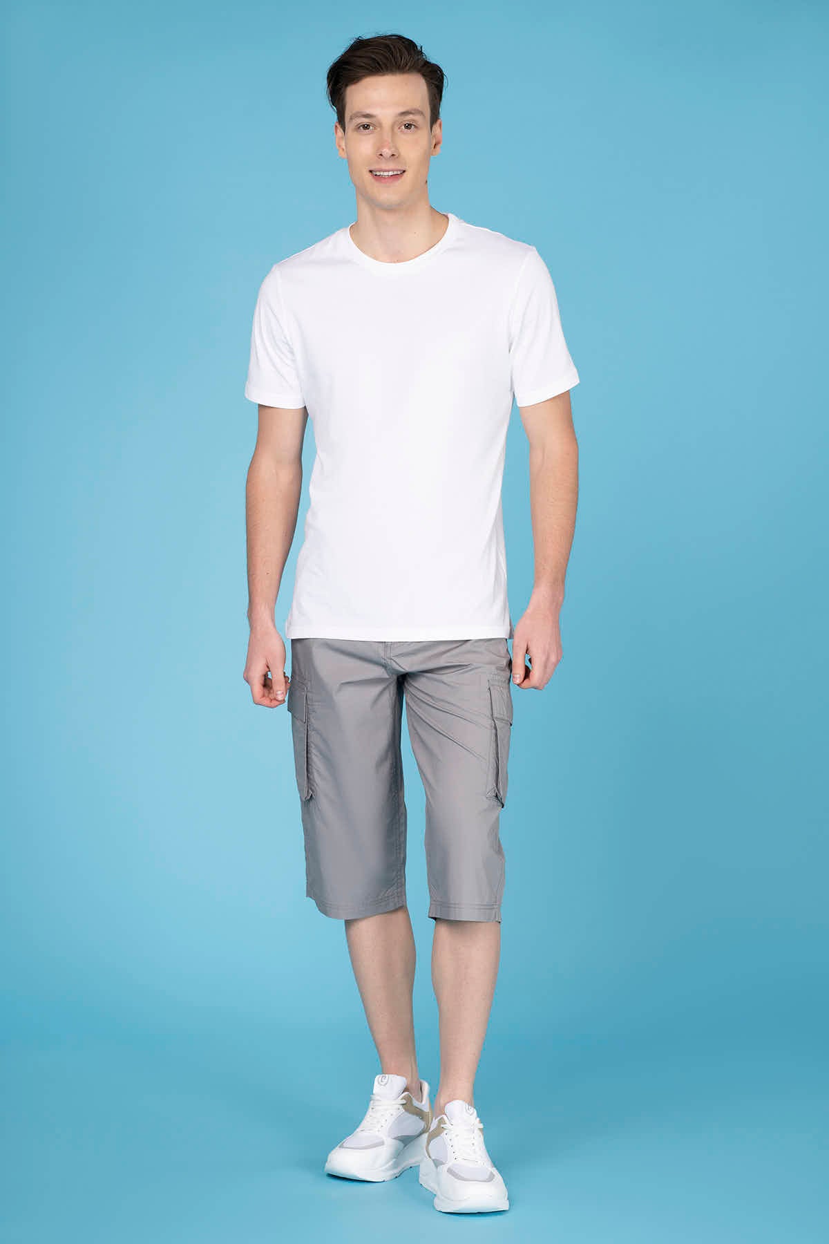 Cargo Bermuda Shorts With Detachable Belt