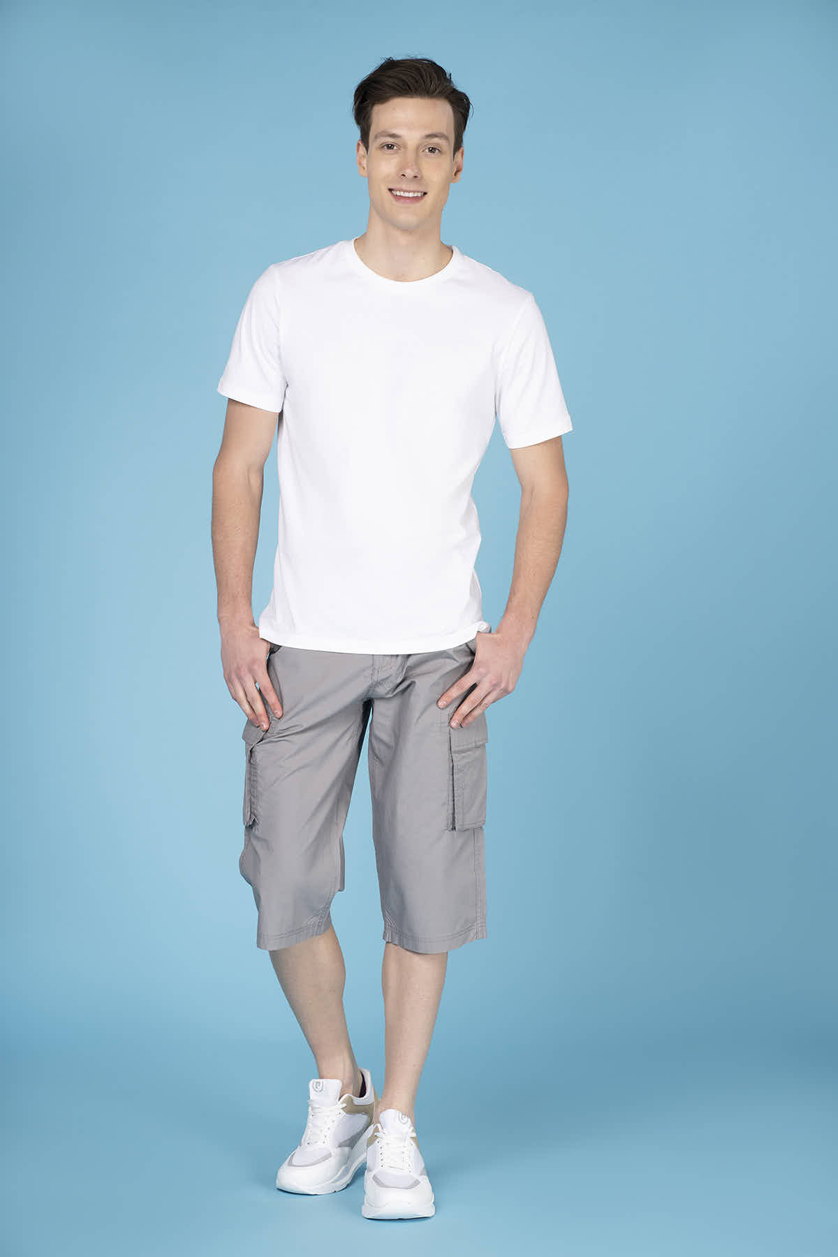 Cargo Bermuda Shorts With Detachable Belt