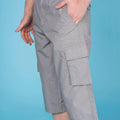 Cargo Bermuda Shorts With Detachable Belt 