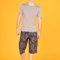 Paisley Bermuda Shorts With Detachable Belt 