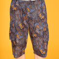 Paisley Bermuda Shorts With Detachable Belt 