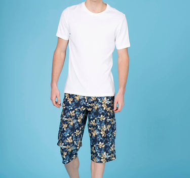 Floral Bermuda Shorts With Detachable Belt 