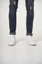 Medium Wash Distressed Skinny Fit Jeans