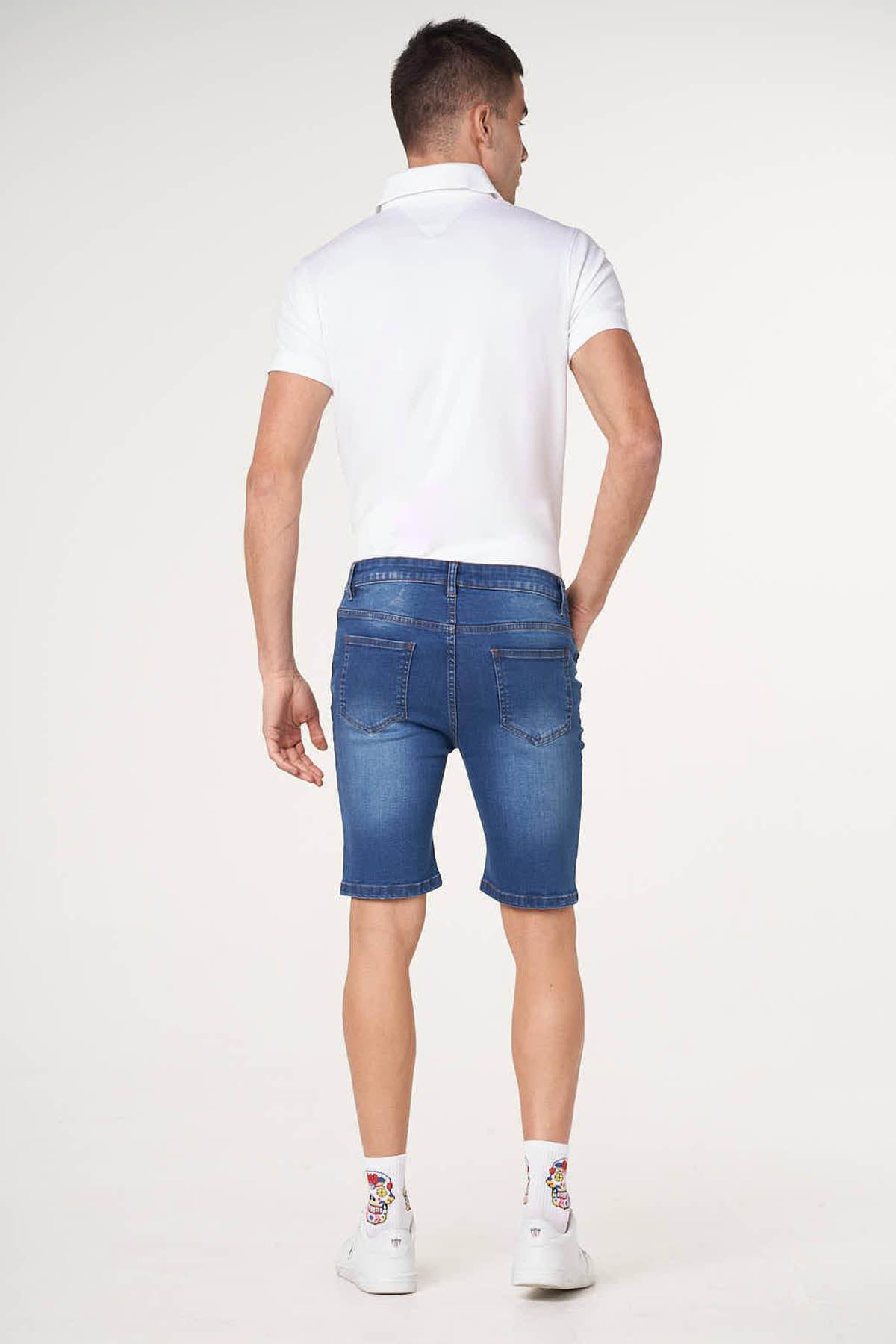 Medium Wash Denim Shorts