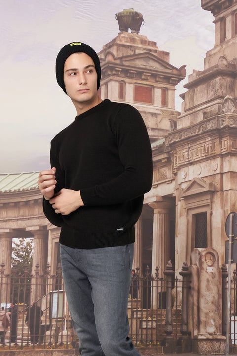 Classical Ribbed Knit Sweater