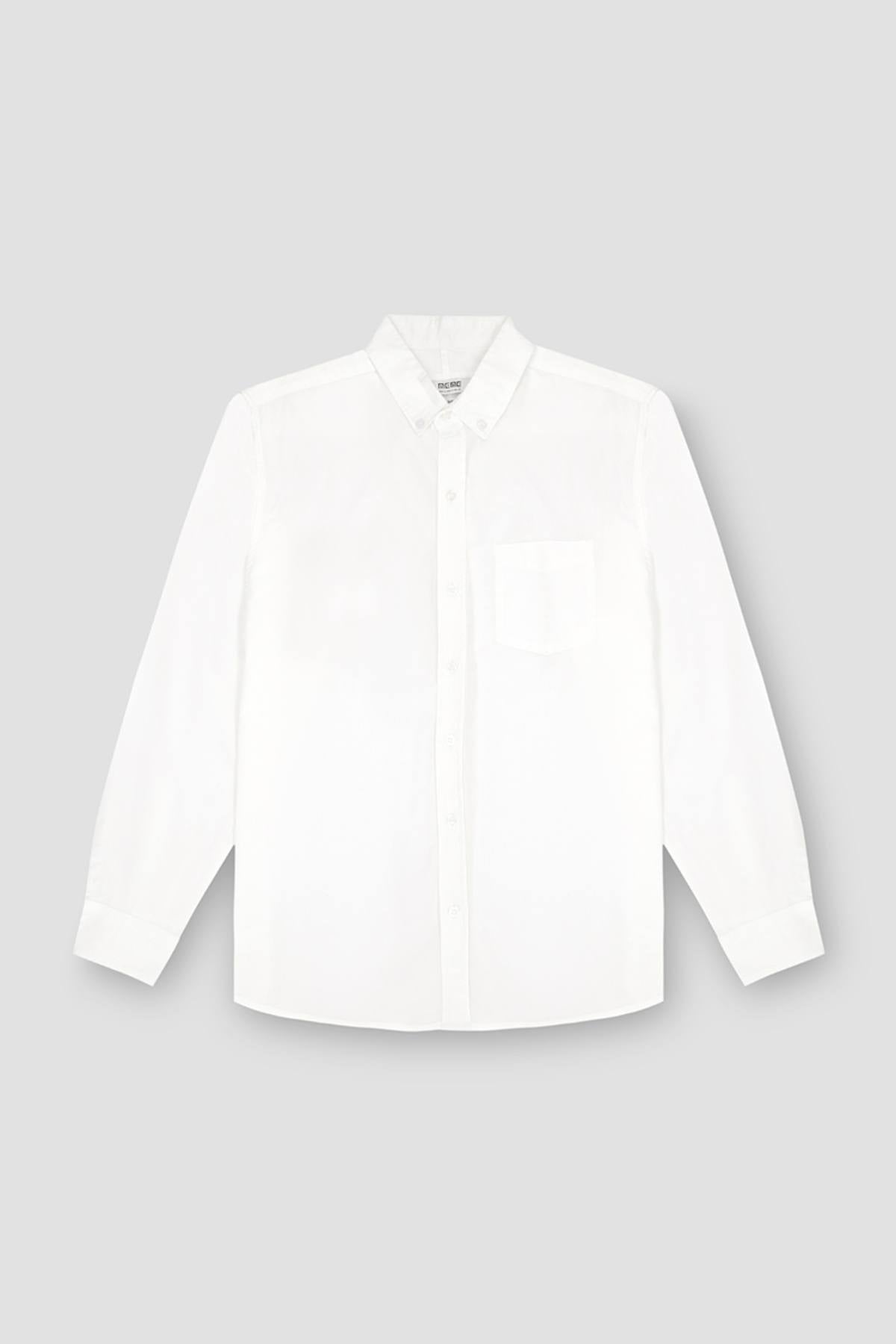 Solid Button Down Shirt White – MEME