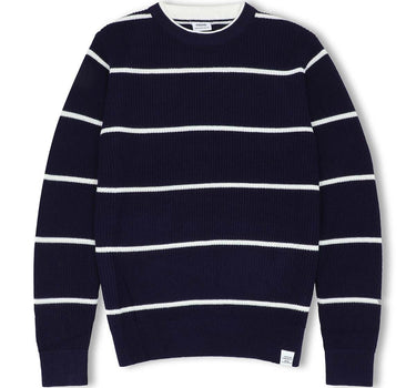 Pullover Stripe Sweater For Men - Navy 